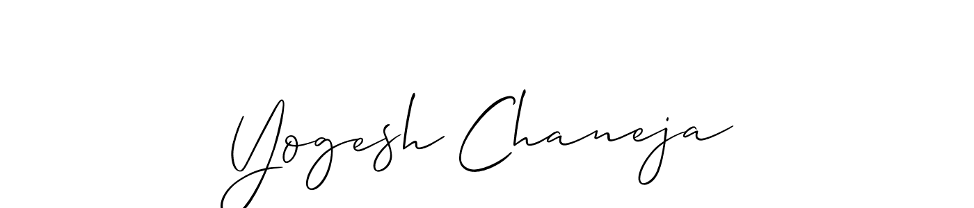 Design your own signature with our free online signature maker. With this signature software, you can create a handwritten (Allison_Script) signature for name Yogesh Chaneja. Yogesh Chaneja signature style 2 images and pictures png