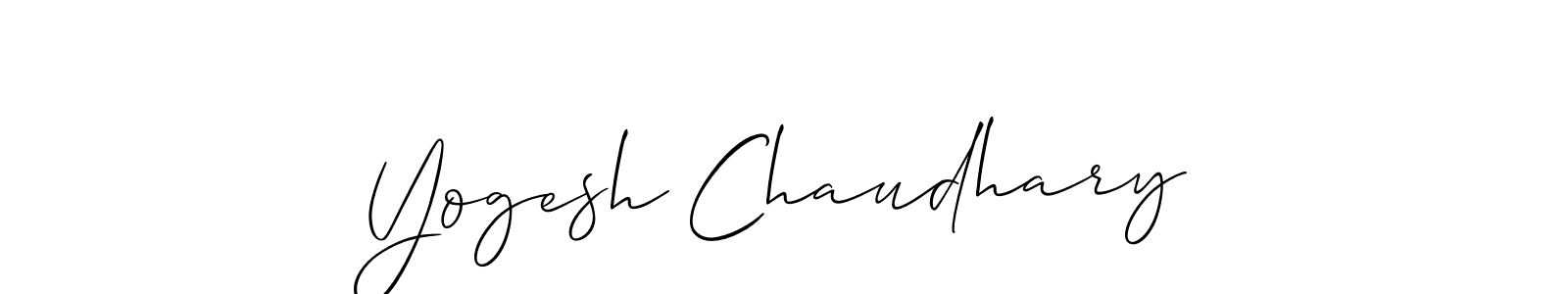 Allison_Script is a professional signature style that is perfect for those who want to add a touch of class to their signature. It is also a great choice for those who want to make their signature more unique. Get Yogesh Chaudhary name to fancy signature for free. Yogesh Chaudhary signature style 2 images and pictures png