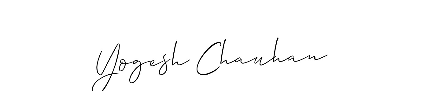 It looks lik you need a new signature style for name Yogesh Chauhan. Design unique handwritten (Allison_Script) signature with our free signature maker in just a few clicks. Yogesh Chauhan signature style 2 images and pictures png