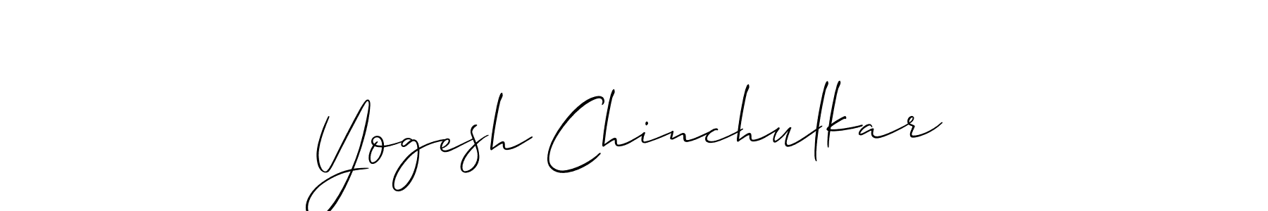 Allison_Script is a professional signature style that is perfect for those who want to add a touch of class to their signature. It is also a great choice for those who want to make their signature more unique. Get Yogesh Chinchulkar name to fancy signature for free. Yogesh Chinchulkar signature style 2 images and pictures png