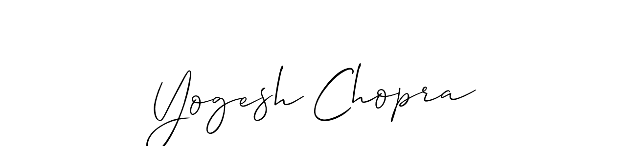 It looks lik you need a new signature style for name Yogesh Chopra. Design unique handwritten (Allison_Script) signature with our free signature maker in just a few clicks. Yogesh Chopra signature style 2 images and pictures png