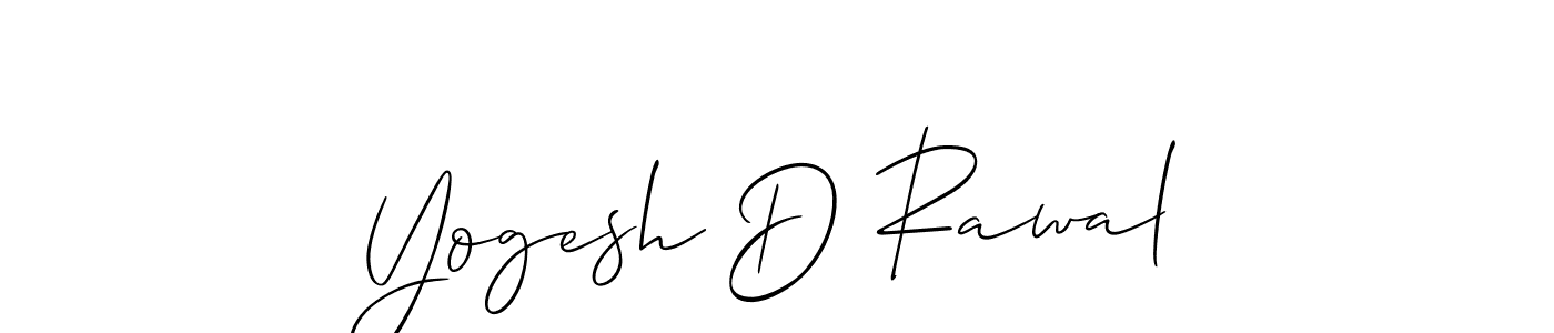 How to make Yogesh D Rawal signature? Allison_Script is a professional autograph style. Create handwritten signature for Yogesh D Rawal name. Yogesh D Rawal signature style 2 images and pictures png