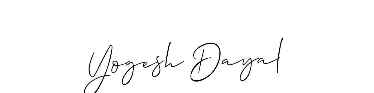 Similarly Allison_Script is the best handwritten signature design. Signature creator online .You can use it as an online autograph creator for name Yogesh Dayal. Yogesh Dayal signature style 2 images and pictures png