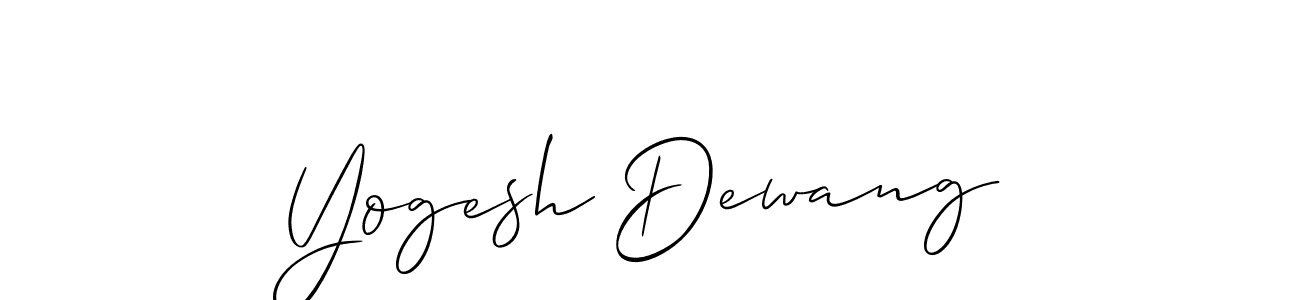 Yogesh Dewang stylish signature style. Best Handwritten Sign (Allison_Script) for my name. Handwritten Signature Collection Ideas for my name Yogesh Dewang. Yogesh Dewang signature style 2 images and pictures png