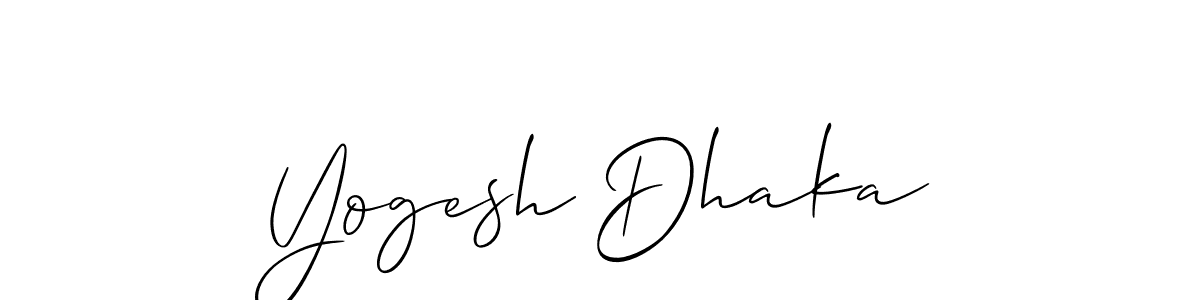 How to make Yogesh Dhaka signature? Allison_Script is a professional autograph style. Create handwritten signature for Yogesh Dhaka name. Yogesh Dhaka signature style 2 images and pictures png