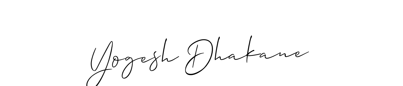 The best way (Allison_Script) to make a short signature is to pick only two or three words in your name. The name Yogesh Dhakane include a total of six letters. For converting this name. Yogesh Dhakane signature style 2 images and pictures png