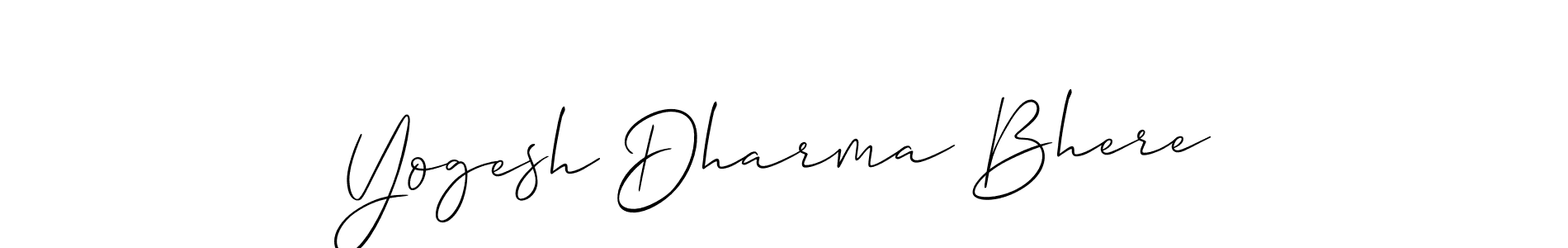 This is the best signature style for the Yogesh Dharma Bhere name. Also you like these signature font (Allison_Script). Mix name signature. Yogesh Dharma Bhere signature style 2 images and pictures png