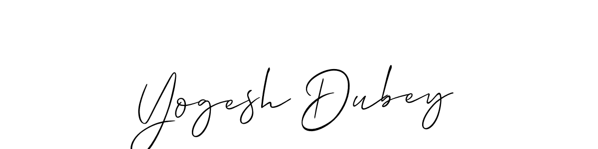 Also we have Yogesh Dubey name is the best signature style. Create professional handwritten signature collection using Allison_Script autograph style. Yogesh Dubey signature style 2 images and pictures png