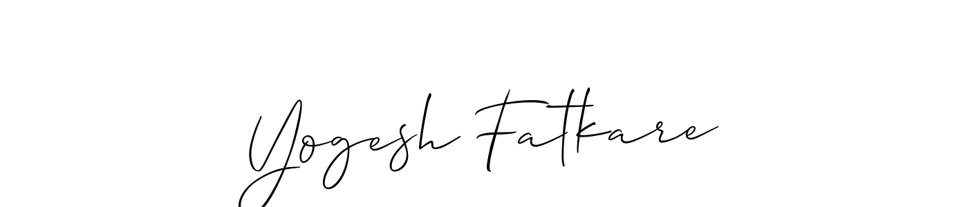 How to Draw Yogesh Fatkare signature style? Allison_Script is a latest design signature styles for name Yogesh Fatkare. Yogesh Fatkare signature style 2 images and pictures png