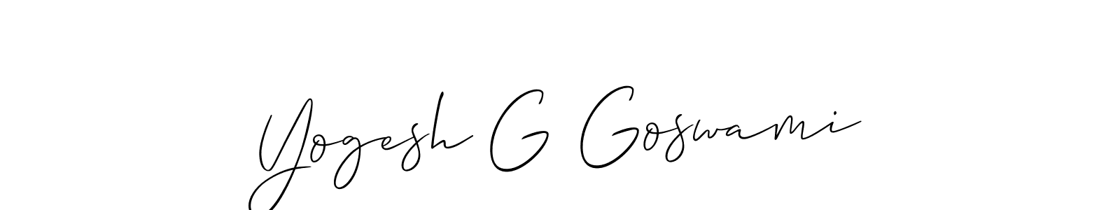 See photos of Yogesh G Goswami official signature by Spectra . Check more albums & portfolios. Read reviews & check more about Allison_Script font. Yogesh G Goswami signature style 2 images and pictures png