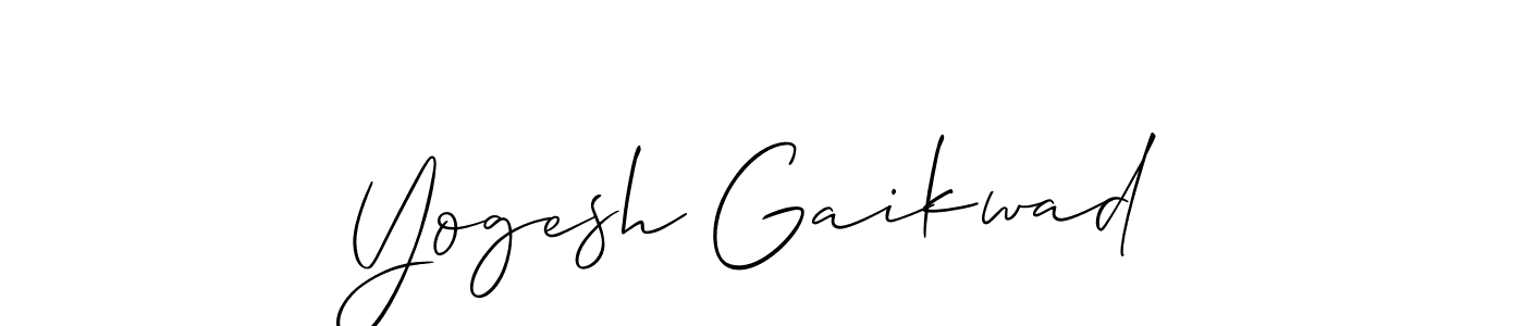 How to make Yogesh Gaikwad name signature. Use Allison_Script style for creating short signs online. This is the latest handwritten sign. Yogesh Gaikwad signature style 2 images and pictures png