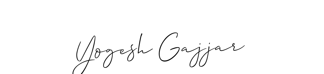 It looks lik you need a new signature style for name Yogesh Gajjar. Design unique handwritten (Allison_Script) signature with our free signature maker in just a few clicks. Yogesh Gajjar signature style 2 images and pictures png