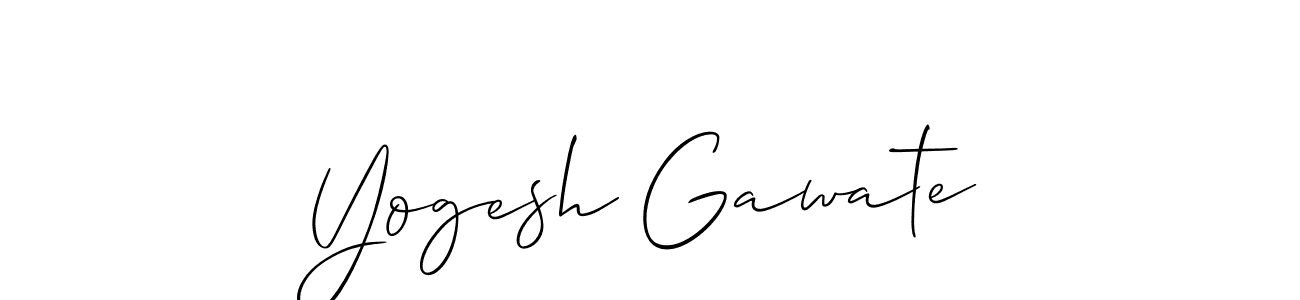 Make a beautiful signature design for name Yogesh Gawate. With this signature (Allison_Script) style, you can create a handwritten signature for free. Yogesh Gawate signature style 2 images and pictures png