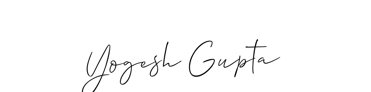 How to make Yogesh Gupta name signature. Use Allison_Script style for creating short signs online. This is the latest handwritten sign. Yogesh Gupta signature style 2 images and pictures png