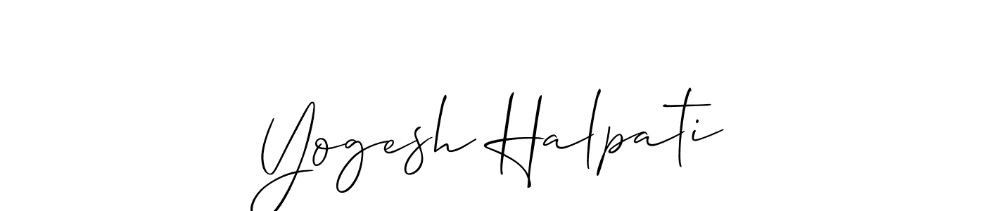 You can use this online signature creator to create a handwritten signature for the name Yogesh Halpati. This is the best online autograph maker. Yogesh Halpati signature style 2 images and pictures png