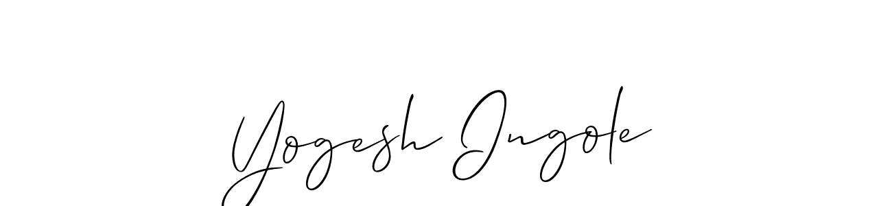 Create a beautiful signature design for name Yogesh Ingole. With this signature (Allison_Script) fonts, you can make a handwritten signature for free. Yogesh Ingole signature style 2 images and pictures png