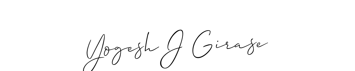 The best way (Allison_Script) to make a short signature is to pick only two or three words in your name. The name Yogesh J Girase include a total of six letters. For converting this name. Yogesh J Girase signature style 2 images and pictures png