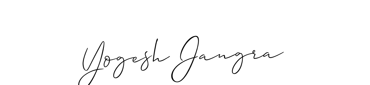 It looks lik you need a new signature style for name Yogesh Jangra. Design unique handwritten (Allison_Script) signature with our free signature maker in just a few clicks. Yogesh Jangra signature style 2 images and pictures png