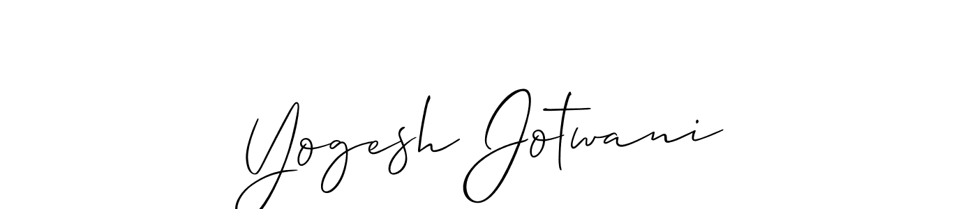 Create a beautiful signature design for name Yogesh Jotwani. With this signature (Allison_Script) fonts, you can make a handwritten signature for free. Yogesh Jotwani signature style 2 images and pictures png