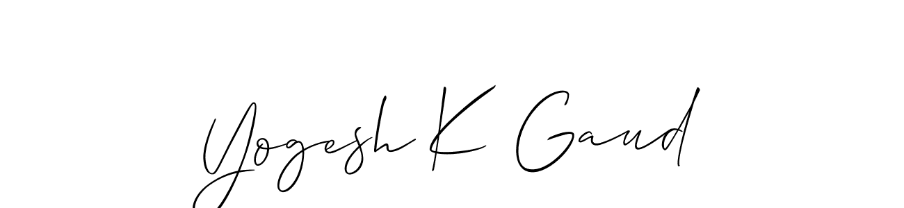 Make a beautiful signature design for name Yogesh K Gaud. Use this online signature maker to create a handwritten signature for free. Yogesh K Gaud signature style 2 images and pictures png