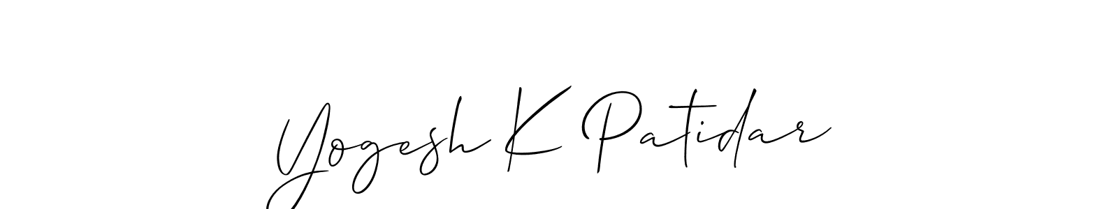 Once you've used our free online signature maker to create your best signature Allison_Script style, it's time to enjoy all of the benefits that Yogesh K Patidar name signing documents. Yogesh K Patidar signature style 2 images and pictures png