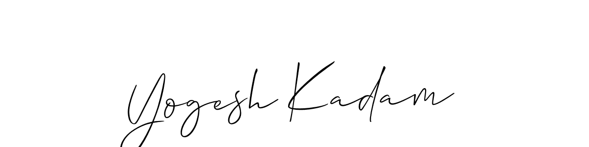 How to make Yogesh Kadam name signature. Use Allison_Script style for creating short signs online. This is the latest handwritten sign. Yogesh Kadam signature style 2 images and pictures png