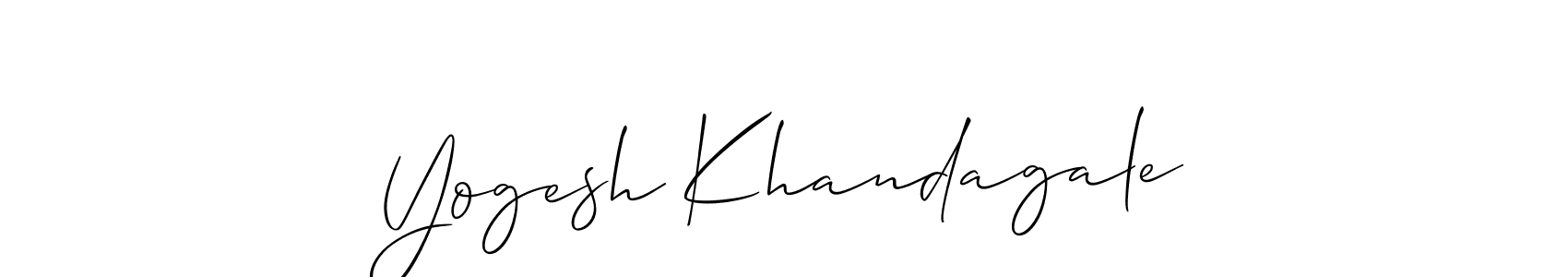 Also You can easily find your signature by using the search form. We will create Yogesh Khandagale name handwritten signature images for you free of cost using Allison_Script sign style. Yogesh Khandagale signature style 2 images and pictures png