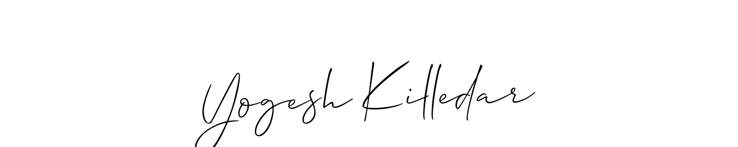 Use a signature maker to create a handwritten signature online. With this signature software, you can design (Allison_Script) your own signature for name Yogesh Killedar. Yogesh Killedar signature style 2 images and pictures png