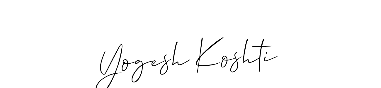 This is the best signature style for the Yogesh Koshti name. Also you like these signature font (Allison_Script). Mix name signature. Yogesh Koshti signature style 2 images and pictures png