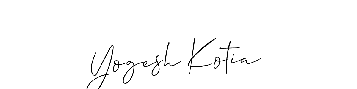 How to Draw Yogesh Kotia signature style? Allison_Script is a latest design signature styles for name Yogesh Kotia. Yogesh Kotia signature style 2 images and pictures png