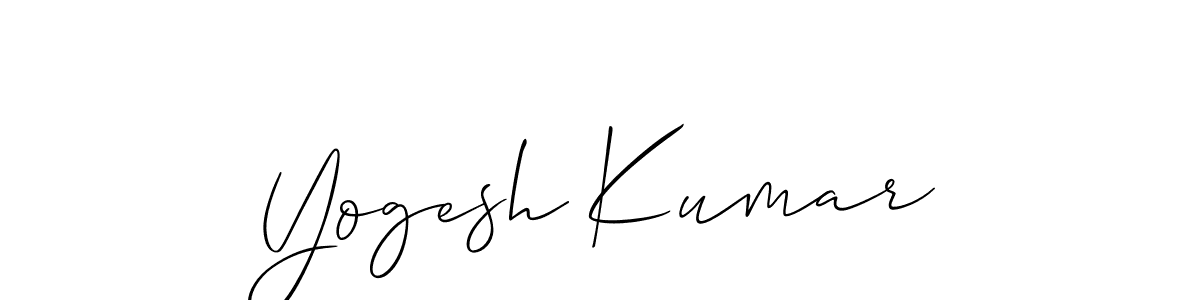 This is the best signature style for the Yogesh Kumar name. Also you like these signature font (Allison_Script). Mix name signature. Yogesh Kumar signature style 2 images and pictures png