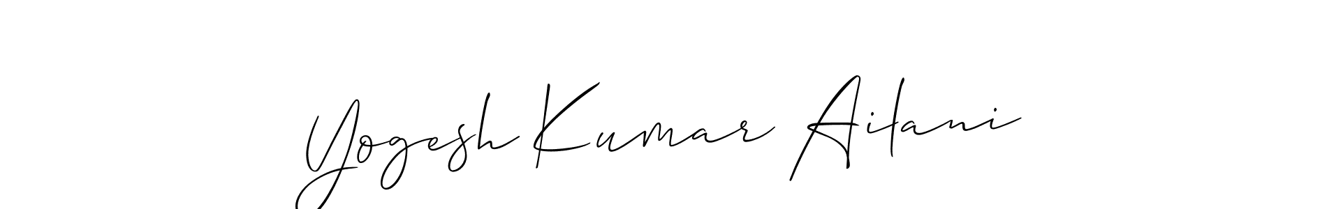 Similarly Allison_Script is the best handwritten signature design. Signature creator online .You can use it as an online autograph creator for name Yogesh Kumar Ailani. Yogesh Kumar Ailani signature style 2 images and pictures png
