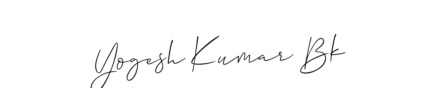 Make a beautiful signature design for name Yogesh Kumar Bk. Use this online signature maker to create a handwritten signature for free. Yogesh Kumar Bk signature style 2 images and pictures png