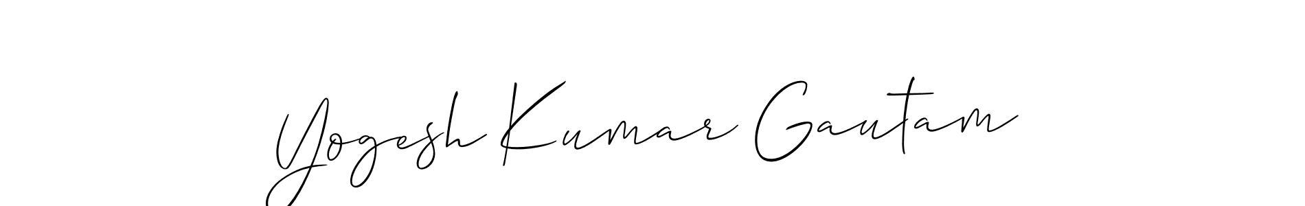 Make a short Yogesh Kumar Gautam signature style. Manage your documents anywhere anytime using Allison_Script. Create and add eSignatures, submit forms, share and send files easily. Yogesh Kumar Gautam signature style 2 images and pictures png