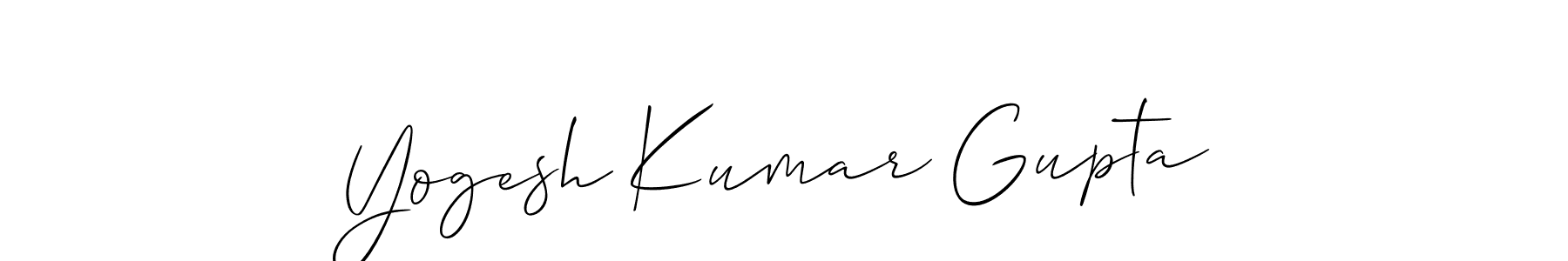Design your own signature with our free online signature maker. With this signature software, you can create a handwritten (Allison_Script) signature for name Yogesh Kumar Gupta. Yogesh Kumar Gupta signature style 2 images and pictures png