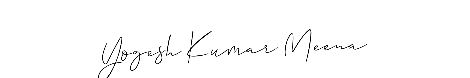 Use a signature maker to create a handwritten signature online. With this signature software, you can design (Allison_Script) your own signature for name Yogesh Kumar Meena. Yogesh Kumar Meena signature style 2 images and pictures png