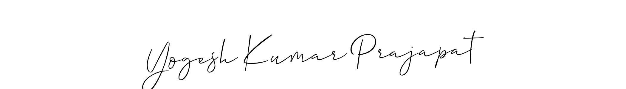 Also You can easily find your signature by using the search form. We will create Yogesh Kumar Prajapat name handwritten signature images for you free of cost using Allison_Script sign style. Yogesh Kumar Prajapat signature style 2 images and pictures png