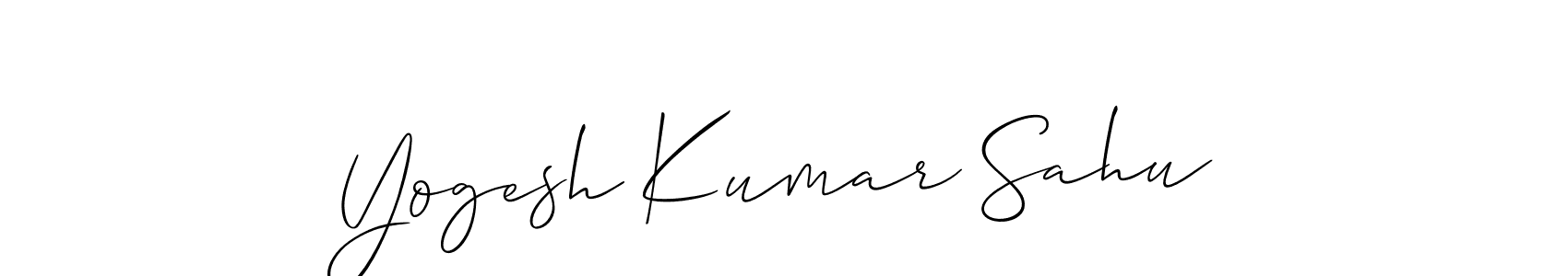 How to Draw Yogesh Kumar Sahu signature style? Allison_Script is a latest design signature styles for name Yogesh Kumar Sahu. Yogesh Kumar Sahu signature style 2 images and pictures png