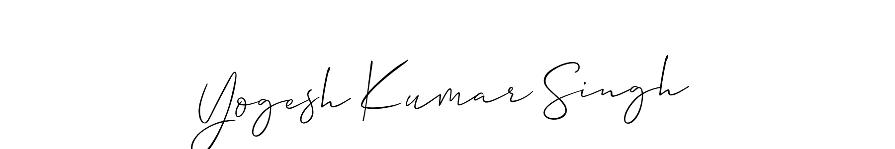 if you are searching for the best signature style for your name Yogesh Kumar Singh. so please give up your signature search. here we have designed multiple signature styles  using Allison_Script. Yogesh Kumar Singh signature style 2 images and pictures png