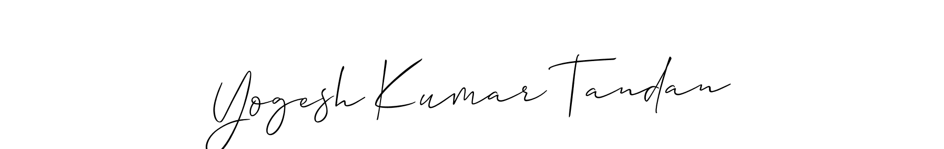 You should practise on your own different ways (Allison_Script) to write your name (Yogesh Kumar Tandan) in signature. don't let someone else do it for you. Yogesh Kumar Tandan signature style 2 images and pictures png