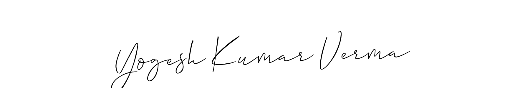 Design your own signature with our free online signature maker. With this signature software, you can create a handwritten (Allison_Script) signature for name Yogesh Kumar Verma. Yogesh Kumar Verma signature style 2 images and pictures png