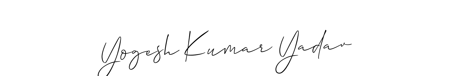 Design your own signature with our free online signature maker. With this signature software, you can create a handwritten (Allison_Script) signature for name Yogesh Kumar Yadav. Yogesh Kumar Yadav signature style 2 images and pictures png