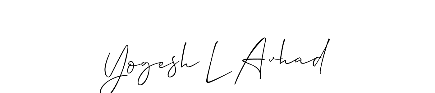 Yogesh L Avhad stylish signature style. Best Handwritten Sign (Allison_Script) for my name. Handwritten Signature Collection Ideas for my name Yogesh L Avhad. Yogesh L Avhad signature style 2 images and pictures png
