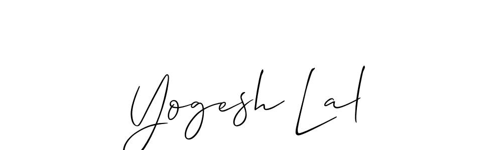 Allison_Script is a professional signature style that is perfect for those who want to add a touch of class to their signature. It is also a great choice for those who want to make their signature more unique. Get Yogesh Lal name to fancy signature for free. Yogesh Lal signature style 2 images and pictures png