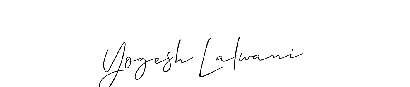 Design your own signature with our free online signature maker. With this signature software, you can create a handwritten (Allison_Script) signature for name Yogesh Lalwani. Yogesh Lalwani signature style 2 images and pictures png