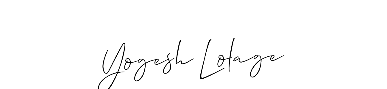 Similarly Allison_Script is the best handwritten signature design. Signature creator online .You can use it as an online autograph creator for name Yogesh Lolage. Yogesh Lolage signature style 2 images and pictures png