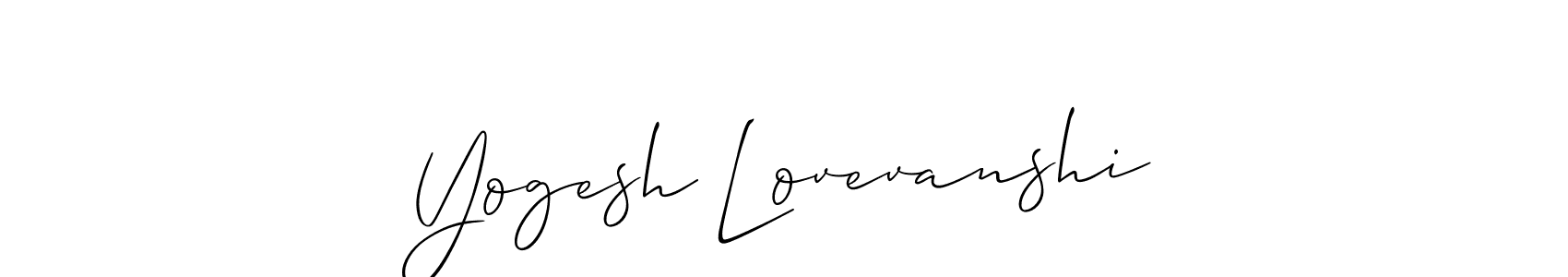 How to Draw Yogesh Lovevanshi signature style? Allison_Script is a latest design signature styles for name Yogesh Lovevanshi. Yogesh Lovevanshi signature style 2 images and pictures png
