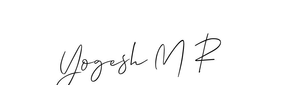 Also we have Yogesh M R name is the best signature style. Create professional handwritten signature collection using Allison_Script autograph style. Yogesh M R signature style 2 images and pictures png