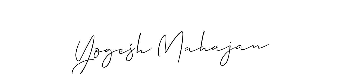 Allison_Script is a professional signature style that is perfect for those who want to add a touch of class to their signature. It is also a great choice for those who want to make their signature more unique. Get Yogesh Mahajan name to fancy signature for free. Yogesh Mahajan signature style 2 images and pictures png