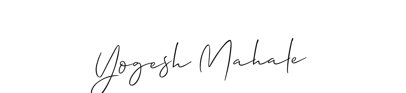 Make a short Yogesh Mahale signature style. Manage your documents anywhere anytime using Allison_Script. Create and add eSignatures, submit forms, share and send files easily. Yogesh Mahale signature style 2 images and pictures png